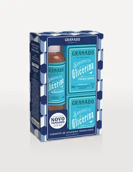 Kit Glicerina Sabonete em Barra e Líquido Tradicional